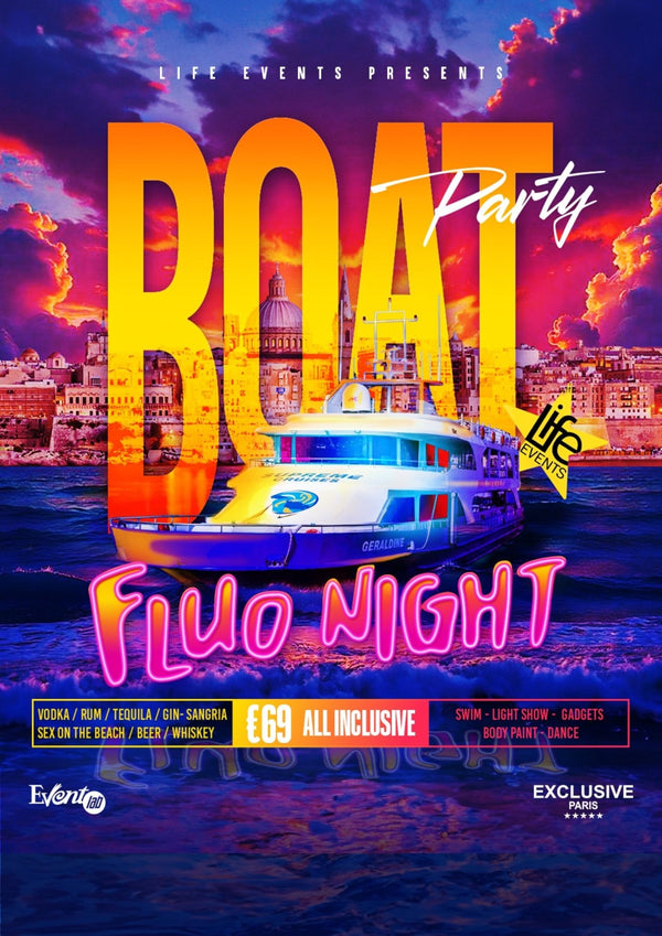 Boat Party Fluo Edition in Malta