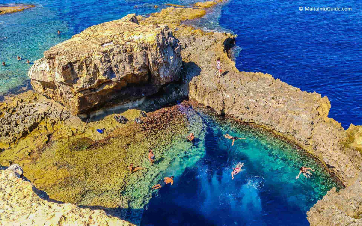 Dwejra à Gozo : l'Inland Sea, Fungus Rock, le Blue Hole et ce qui reste de l'Azure Window - Malta Adventures