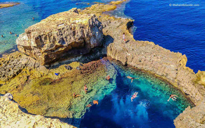 Dwejra Bay a Gozo: l'Azure Window, il Blue Hole, l'Inland Sea e Fungus Rock