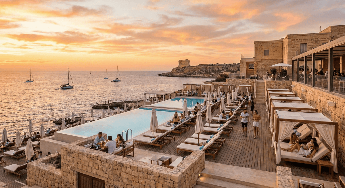 Les meilleurs beach clubs à Malte en 2026 - Malta Adventures