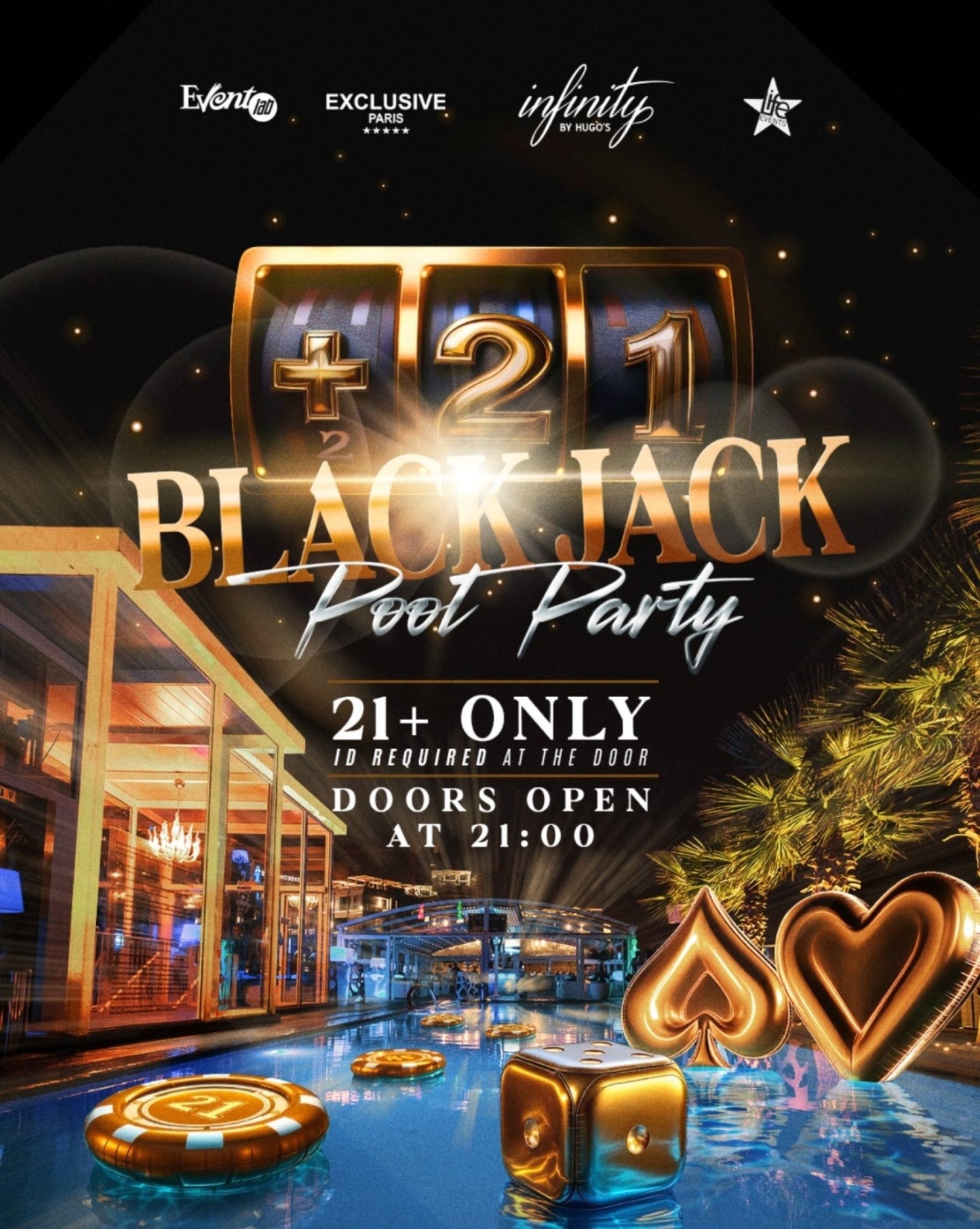 +21 Black Jack Pool Party au Hugo's Hotel à Malte - malte