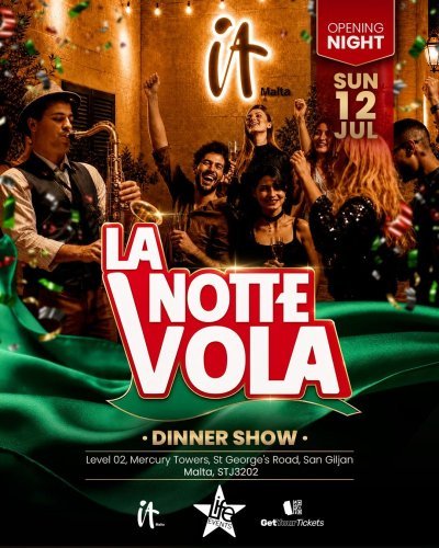 La Notte Vola — Dinner Show à Malte - Edition 2026