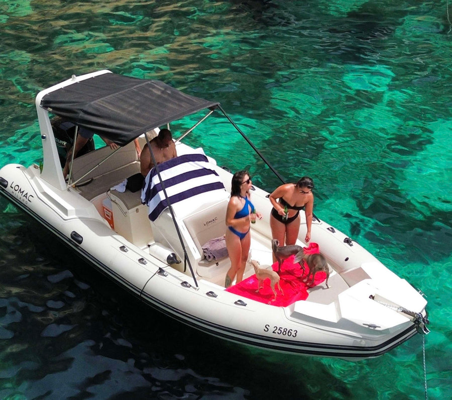 Location semi-rigide 8 personnes avec skipper-malte