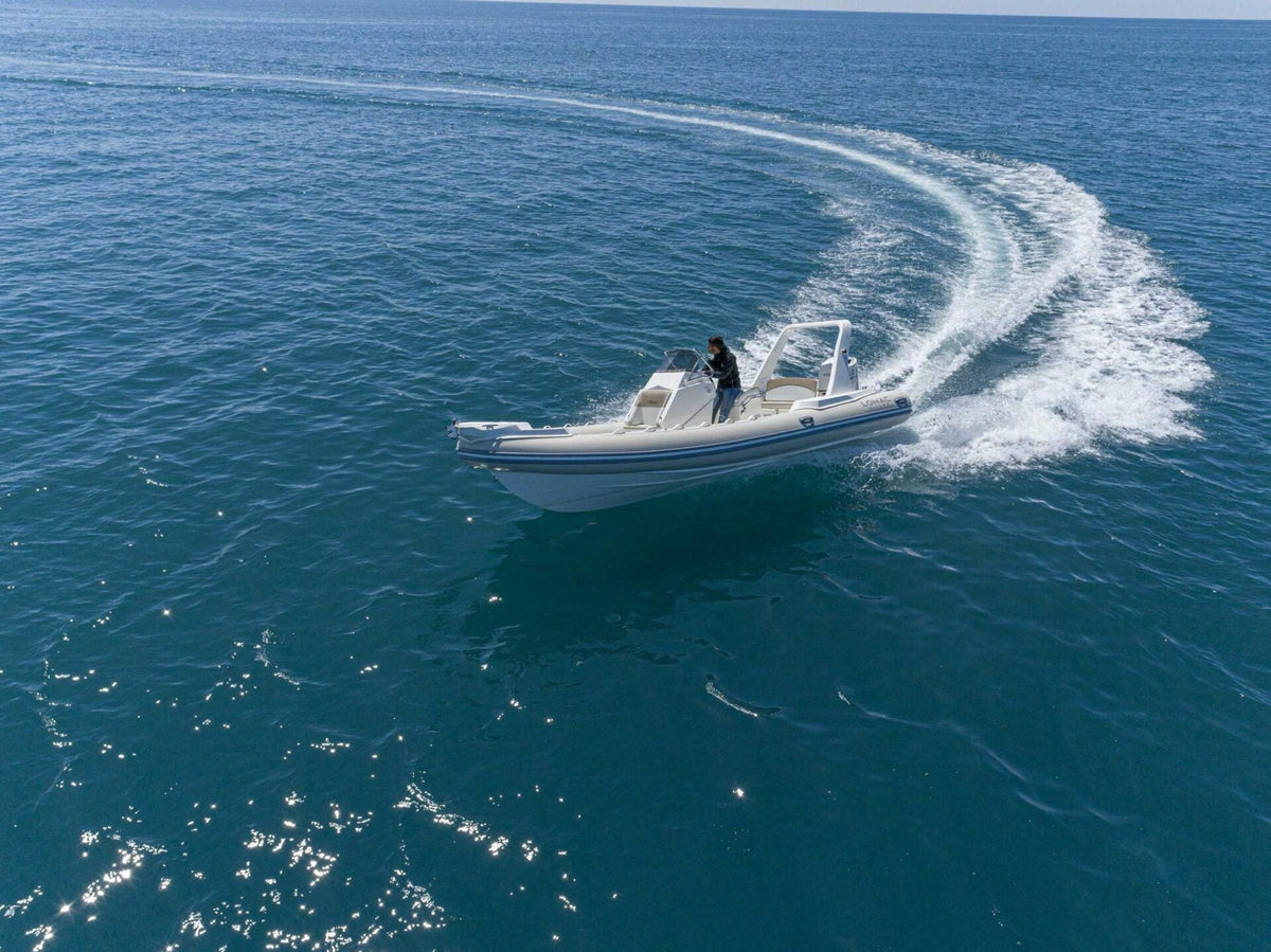 Lomac RIB at full speed (manufacturer's photo)