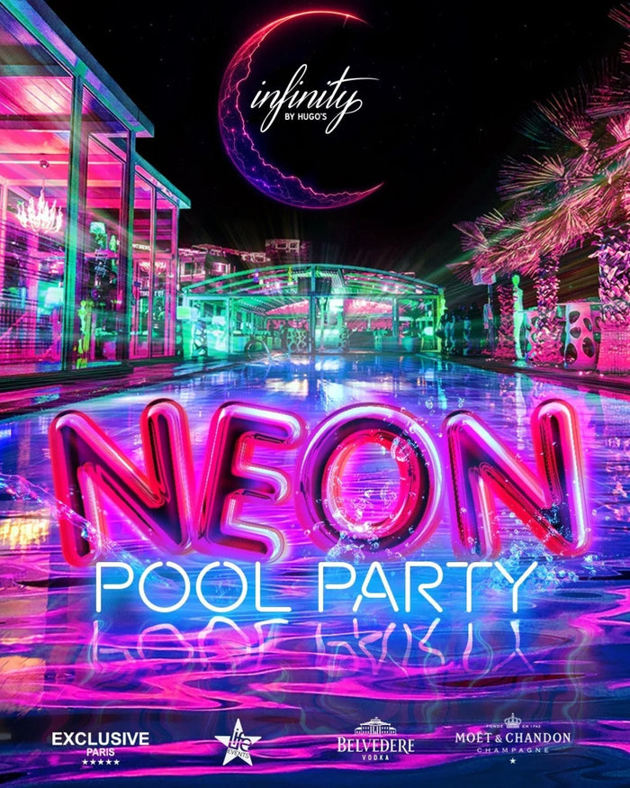 Neon Pool Party im Hugo's Hotel in Malta